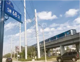  ??  ?? South Miami plans to fight FPL’s request to erect power lines that could be even taller than the ones pictured here in Coral Gables.