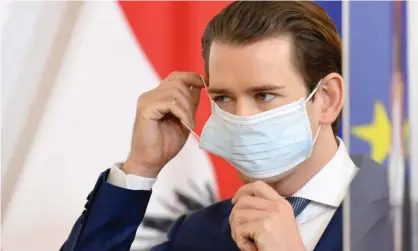  ??  ?? Austria’s leader, Sebastian Kurz, said the lifting of measures was the equivalent of an Easter ‘resurrecti­on’. Photograph: Roland Schlager/ APA/AFP via Getty Images