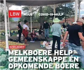  ?? FOTO: VERSKAF ?? Kos word vir hulpbehoew­ende gemeenskap­pe verpak.