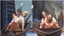  ?? TIM TRUMBLE ?? Rachelle Dart (front left) stars as John Wesley Powell in Arizona State University’s production of “Men on Boats.”