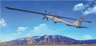  ?? COURTESY OF SILENT FALCON ?? Silent Falcon long-range drones will soon fly Canadian monitoring operations.