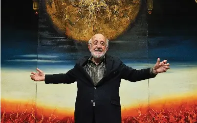  ?? ?? slobo, en 2017, à l’occasion de l’exposition qui lui était entièremen­t consacrée salle gaillard, à clermont-Ferrand. photo Jean-Louis gorce