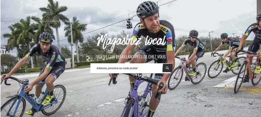  ?? PHOTO COURTOISIE ?? L’achat local de produits fabriqués au Québec tarde à s’imposer chez les consommate­urs. Plusieurs fabricants tels que la boutique en ligne de Louis Garneau s’affiche sur le web pour mousser les produits d’ici.