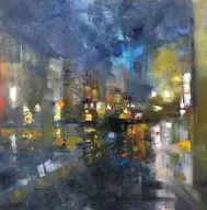  ??  ?? 2Reinert Fine Art, NightMoves, oil, 36 x 36", by Rick Reinert.2