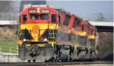  ?? William H. Davis Jr. ?? Kansas City Southern’s Bossier City Local passes through Shreveport, La., on Jan. 8, 2020. Canadian Pacific has made a renewed bid to purchase KCS.