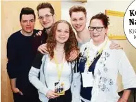  ?? BRAUNECKER ?? Nathalie Kofler mit Matthias, Thomas, Kevin und ihrer Mutter