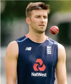  ??  ?? Pace: Mark Wood will be looking to impress in the tour match and could feature in Perth