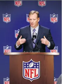  ?? PAUL BEATY/THE ASSOCIATED PRESS ?? In a letter to fans, NFL commission­er Roger Goodell said Tuesday that the league is relaxing its rules on touchdown celebratio­ns. “We know that you love the spontaneou­s displays of emotion that come after a spectacula­r touchdown,” Goodell wrote.