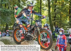  ??  ?? Enzo Rossi (Scorpa-FRA): It was good to see the Rossi and Scorpa combinatio­n in the championsh­ip, where the French rider showed the potential of the orange machine on the world stage.