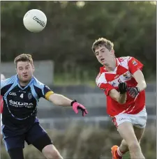  ??  ?? Mark Comerford (right) in action for Coolera/Strandhill.