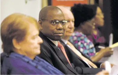  ?? Picture: Nigel Sibanda ?? BACKING IT. Former prime minister of Norway, Gro Harlem Brundtland, left, Minister of Health Zweli Mkhize, centre, and former Chilean president Ricardo Lagos at Charlotte Maxeke Hospital in Johannesbu­rg yesterday during a public discussion on the National Health Insurance (NHI). The Elders have been campaignin­g for universal health coverage throughout the world since 2016 and support NHI.