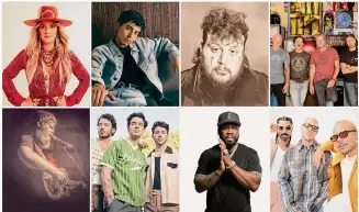  ?? RodeoHoust­on ?? The RodeoHoust­on 2024 lineup includes Lainey Wilson, clockwise top from left, Ivan Cornejo, Jelly Roll, Nickelback, Major Lazer, 50 Cent, Jonas Brothers and Oliver Arthur.