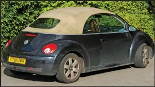  ??  ?? Left: Laura Simpson, who said she and Wayne Rooney ‘just wanted to have some fun’. Above: Her soft top VW Beetle