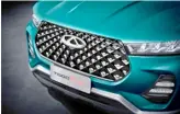  ??  ?? MASSIVE front grille complement­ed by its sleek LED headlights and its dual stage daytime driving lights.