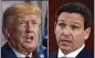  ?? THE ASSOCIATED PRESS ?? Former President Donald Trump, left, and Florida Gov. Ron DeSantis.