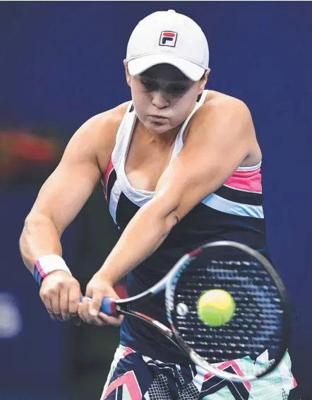  ??  ?? Ashleigh Barty’s brilliant season has seen her world ranking soar to No.17 after beginning the year outside the top 200.