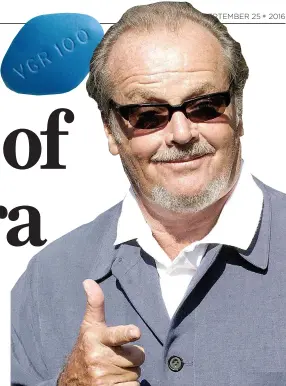  ??  ?? A-LIST APPROVAL: Hollywood star Jack Nicholson has admitted using Viagra