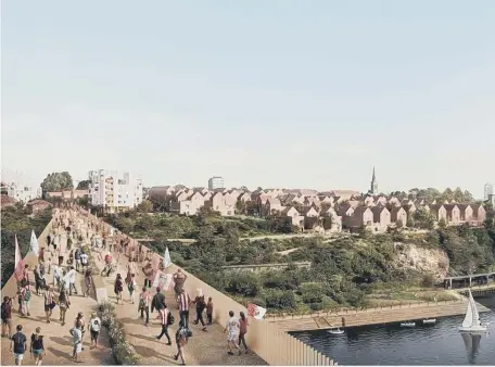  ??  ?? A new high-level footbridge over the river is part of the council’s £234million investment plans.