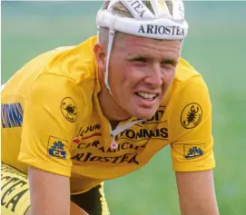  ??  ?? Sørensen spent three days in yellow in the 1991 Tour before crashing out