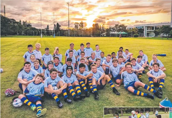  ??  ?? Members of the Gold Coast Academy of Sport's under-12 rugby union program.
Pictures: SUPPLIED