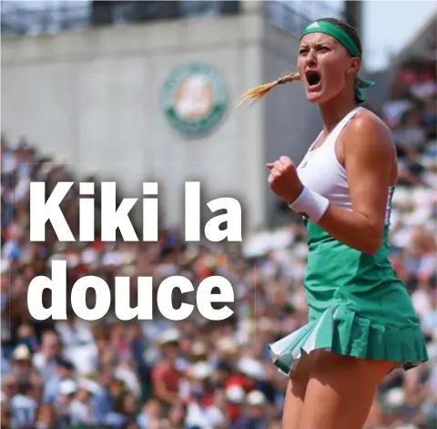  ?? FOTO PHOTO NEWS ?? Mladenovic schreeuwt haar vreugde uit: de kwartfinal­e is binnen.