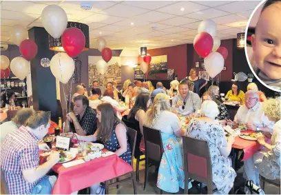  ??  ?? ●●The Hollywood-themed event raised more than £1,800 in memory of little Ryan Anderson (inset)