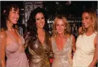  ??  ?? Nicole Johnson Brown, Abby Srour Larson, Jan Miller and Julia Sylvester at the Jessica June Foundation Gold party. (Jessica June Foundation)