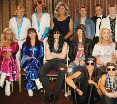  ??  ?? The participan­ts in the St Patricks GAA Club Lip Sync Challenge semi-final in the Amber Springs Hotel.