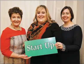  ??  ?? Sarah McSweeney of DT Marketing pictured with her Mum Nuala and Tracy Cronin.