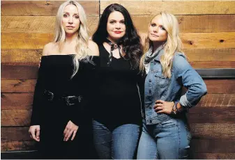  ??  ?? Ashley Monroe, left, Angaleena Presley and Miranda Lambert of the Pistol Annies.