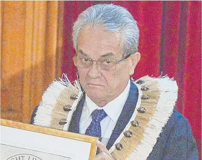  ?? | VILHELM STOKSTAD/ TT VIA AP ?? Tony de Brum, former foreign minister of the Marshall Islands , witnessed the effects of the “Bravo shot” U. S. thermonucl­ear test at Bikini Atoll.