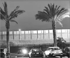  ??  ?? The United States – Mexico Border wall near the San Ysidro Port of Entry in San Ysidro, California. — AFP photo