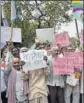  ?? HT FILE/SANCHIT KHANNA ?? Senior citizens protesting n against the delayed pension at a protest march in New Delhi in March.