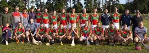  ??  ?? The Rapparees squad before their victory in New Ross which wrapped up the All-County League programme for 2018.