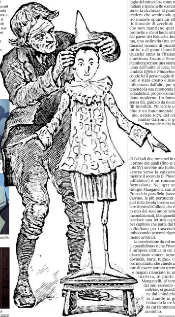  ??  ?? Artista Un disegno del 1901 di Carlo Chiostri (18631939) per il Pinocchio di Collodi: le sue illustrazi­oni furono eseguite a penna e acquerello, poi incise su legno