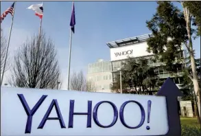  ?? AP/MARCIO JOSE SANCHEZ ?? Verizon’s purchase price for Yahoo, its headquarte­rs seen here in Sunnyvale, Calif., in this file photo, dropped by $350 million because security breaches raised concerns that people might decrease their usage of Yahoo email and other digital services...