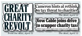  ??  ?? JUST 2 people earning more than £5million are using tax relief to drive their income tax down under 10 per cent, the Treasury admitted yesterday.
It undermines claims that a charity tax is needed to stop the ‘super-rich’ paying minimal tax.
Even for...