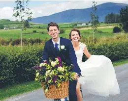  ?? ?? Jenny and Dylan on their wedding day. (Picture: Hilda McMahon)