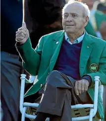  ??  ?? Golf legend Arnold Palmer pictured at the Masters in April, 2016.