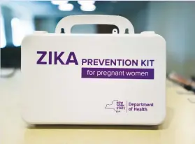  ?? (Courtesy) ?? THE NEW York State Department of Health unveiled a Zika Prevention Kit for pregnant women during the rollout of a Zika Informatio­n hotline and website last week.