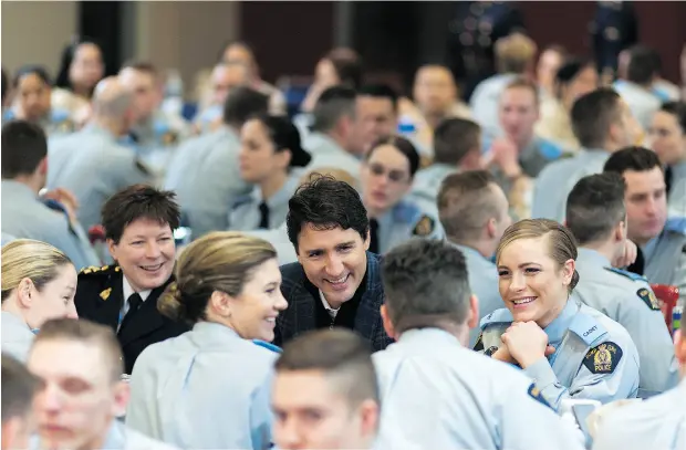  ?? MICHAEL BELL / THE CANADIAN PRESS ?? Prime Minister Justin Trudeau has made it a mandate to diversify the RCMP, but observers think that might be the wrong approach.