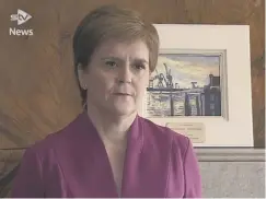  ??  ?? 0 Nicola Sturgeon was interviewe­d for STV News