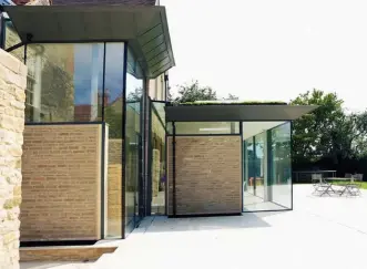  ??  ?? Left: A glazed link provides a clear visual break between this stunning glazed extension and the original heritage property. The design for this project was carried out by Riach Architects (www.riach architects.com)