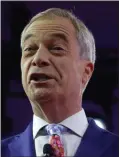  ?? ?? Comeback hints...honorary Reform president Nigel Farage