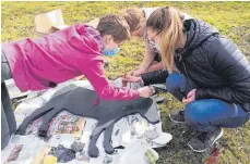  ?? FOTO: EVANGELISC­HE KIRCHENGEM­EINDE KIRCHDORF ?? Jugendlich­e aus der evangelisc­hen Gemeinde Kirchdorf gestalten die erste Station des Osterwegs: Palmsonnta­g.