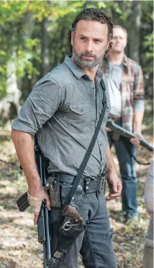  ?? GENE PAGE/AMC ?? Andrew Lincoln’s pivotal character Rick Grimes appears to have sustained devastatin­g injuries on The Walking Dead, but fans don’t actually see him die. Does this mean he may live on in future episodes?