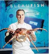  ?? PHOTOS BY MIKE STOCKER/STAFF PHOTOGRAPH­ER ?? Fontainebl­eau Miami Beach has received its annual allotment of Norwegian red king crabs. Thomas Connell, vice president for culinary operations, says the crabs and luxury langoustin­es are kept in special tanks at the hotel.