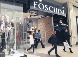  ?? PHOTO: LEON NICHOLAS ?? Foschini store in Sandton City. Foschini saw growth in sales in the past three months.