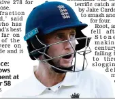  ?? GETTY IMAGES ?? Missed chance: Joe Root shows disappoint­ment at being out for 58