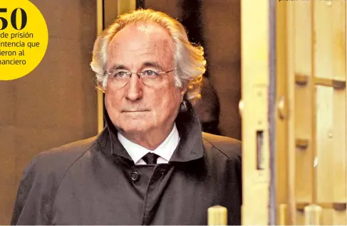  ?? TIMOTHY A. CLARY/AFP ?? Bernie Madoff falleció a los 82 años, en prisión